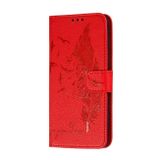 Peňeženkové kožené pouzdro na LG K41S/K51S - Červená