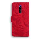 Peňaženkové kožené pouzdro TIGER na Sony Xperia 1 - Červená
