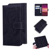 Peňaženkové kožené pouzdro  TIGER na Sony Xperia 5 - Černá