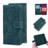 Peňaženkové kožené pouzdro TIGER na Sony Xperia 5 - Zelená
