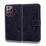 Peňaženkové kožené pouzdro Tiger  pro Samsung Galaxy Note 20 Ultra - Černá