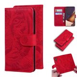 Peňaženkové kožené pouzdro Tiger  pro Samsung Galaxy Note 20 Ultra - Červená