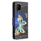Peňeženkové kožené pouzdro na Samsung Galaxy A42 5G - Golden Butterfly