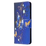 Peňeženkové kožené pouzdro na Samsung Galaxy A42 5G - Purple Butterfly
