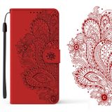 Peňaženkové kožené puzdro PEACOCK na Samsung Galaxy A51 5G - Červená