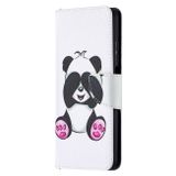 Peňeženkové kožené pouzdro DRAWING na Xiaomi Mi 10T Lite 5G - Panda