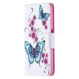 Peňeženkové kožené pouzdro DRAWING na Xiaomi Mi 10T Lite 5G - Peach Blossom and Butterfly