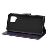 Peňeženkové kožené pouzdro na Samsung Galaxy A42 5G - Deep Purple