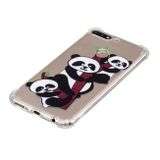 Gumový kryt Three Pandas Pattern na Huawei Y7 Prime (2018)