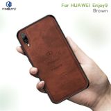 Plastový Denim kryt na Huawei Y7 (2019) - Hnedý