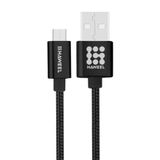 Synchronizační kabel Haweel micro USB hliníkový(1m) - černá