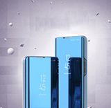Knížkové pouzdro Electroplating Mirror na Xiaomi Redmi 13C - Modrá