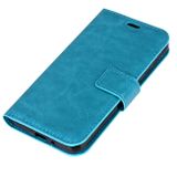 Peněženkové kožené pouzdro pro Samsung Galaxy A5 (2017) - Modrý
