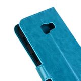 Peněženkové kožené pouzdro pro Samsung Galaxy A5 (2017) - Modrý