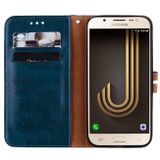 Peněženkové kožené pouzdro Business na Samsung Galaxy J3 2017 – Modrá