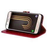 Peněženkové kožené pouzdro Business na Samsung Galaxy J3 2017 – Červená