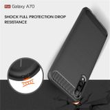 Gumový kryt Brushed Carbon  na Samsung Galaxy A70 - Black
