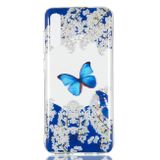 Gumový kryt Blue Butterfly Pattern Highly Transparent TPU  na Samsung Galaxy A70