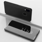 Knižkové pouzdro Electroplating Mirror na Samsung Galaxy A30 - Černý