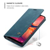 Peňeženkové kožené pouzdro na Samsung Galaxy A30 - Modrý
