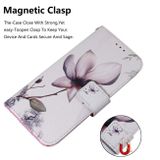 Peněženkové kožené pouzdro na Samsung Galaxy J6+ - Magnolia flower