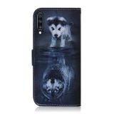 Peněženkové pouzdro Wolf and Dog Pattern na Samsung Galaxy A70
