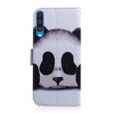 Peněženkové kožené pouzdro na Samsung Galaxy A50 - smutná panda