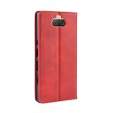 Peňeženkové kožené pouzdro na Sony Xperia 10 - Červená