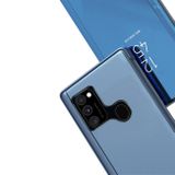 Knížková pouzdro Electroplating Mirror na Samsung Galaxy M21- Stříbrná