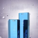 Knižkové pouzdro Electroplating Mirror na Samsung Galaxy A71 5G - Modrá