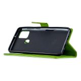 Peňeženkové kožené pouzdro na Samsung Galaxy A21s - Zelený