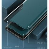 Knižkové pouzdro Electroplating Mirror na Samsung Galaxy Note 20 Ultra - Modrá