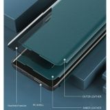 Peňeženkové kožené pouzdro na Samsung Galaxy M51 - Fialová