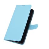 Peňeženkové kožené pouzdro LITCHI na Xiaomi Mi 10T Lite 5G - Modrá
