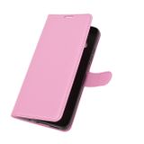 Peňeženkové kožené pouzdro LITCHI na Xiaomi Mi 10T Lite 5G - Ružová
