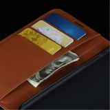 Peňaženkové kožené pouzdro LITCHI  na Samsung Galaxy S21 5G - Fialová