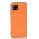 Kožený kryt na Samsung Galaxy A42 5G - Oranžová