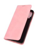 Peňeženkové kožené pouzdro na Samsung Galaxy A12 - Ružová