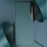Peňeženkové kožené pouzdro na Samsung Galaxy A12 - Modrá