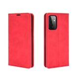 Peňeženkové kožené pouzdro na Samsung Galaxy A72 - Červená