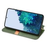 Peňaženkové kožené pouzdro CUBIC  na Samsung Galaxy S21 5G - Zelená