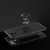 Gumový kryt METAL RING na Xiaomi Mi 11 Lite - Černá + Červená