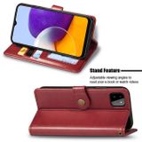 Peňeženkové kožené pouzdro COLOR na Samsung Galaxy A22 4G - Červená