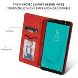 Peněženkové kožené pouzdro Business na Samsung Galaxy J6 Plus 2018 – Červená