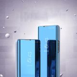 Knižkové puzdro Electroplating Mirror na Samsung Galaxy A13 - Modrý