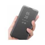 Knižkové pouzdro Electroplating Mirror LEATHER pro Samsung Galaxy S23 Ultra 5G - Stříbrná