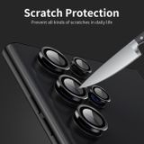 Ochranné sklo na kameru ENKAY Aluminium pro telefón Samsung Galaxy S23 Ultra 5G - Černá