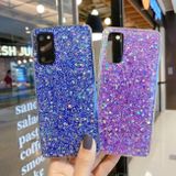 Gumový Glitter kryt pro Samsung Galaxy S23 5G – Modrá