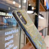 Gumový Glitter kryt pro Samsung Galaxy S23 5G – Zlatá