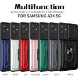 Gumový kryt FOLDING Camshield pre Samsung Galaxy A34 5G - Červená